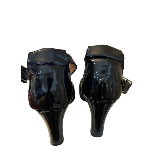 Marc Jacobs US Size 5.5 Euro 35 1/2 Black Buckle Ankle Strap Leather Pump Heels - Picture 5 of 7